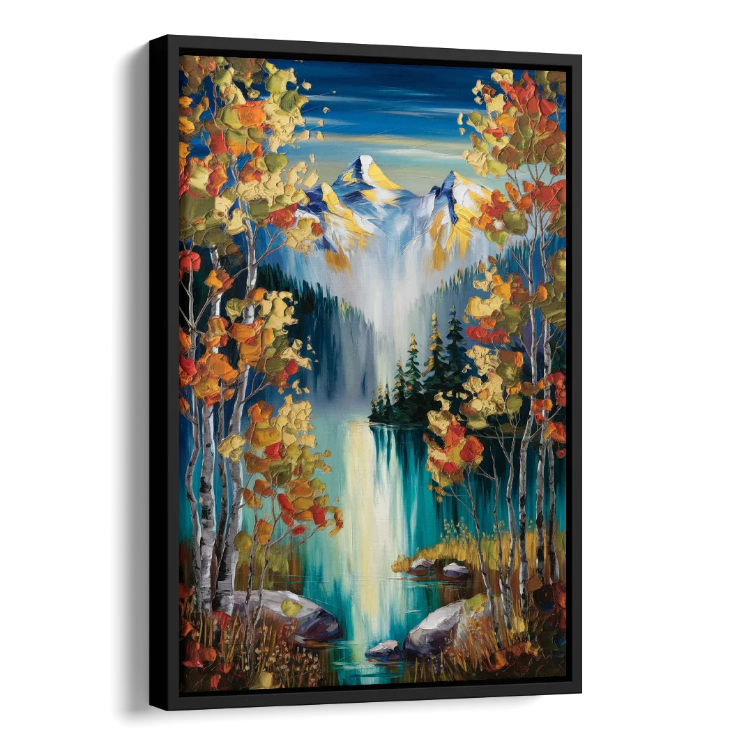 Aspen Alpine Serenity Side - Black Canvas Wall Art