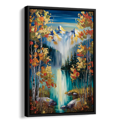 Aspen Alpine Serenity Side - Black Canvas Wall Art