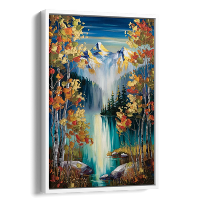 Aspen Alpine Serenity Side - White Canvas Wall Art