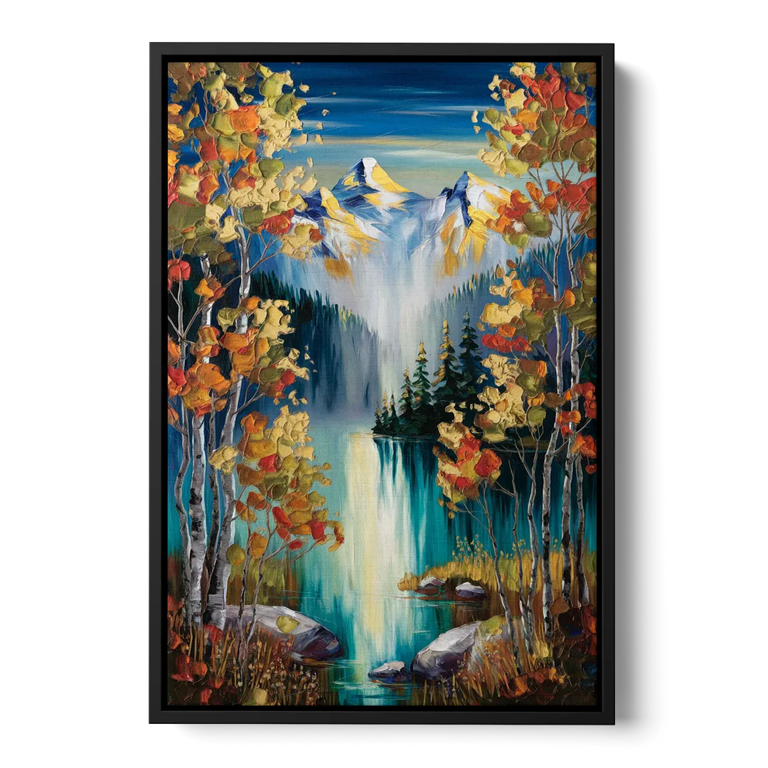 Aspen Alpine Serenity Front - Black Canvas Wall Art