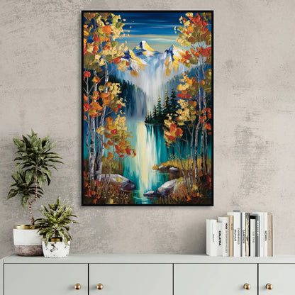 Aspen Alpine Serenity Sitting Room - Black Canvas Wall Art