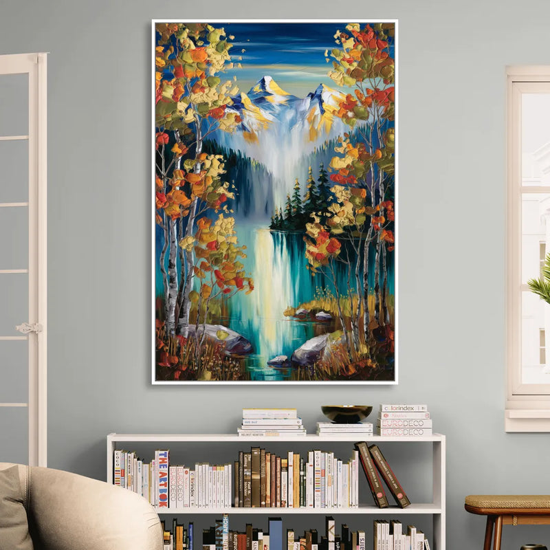 Aspen Alpine Serenity Sitting Room - White Canvas Wall Art