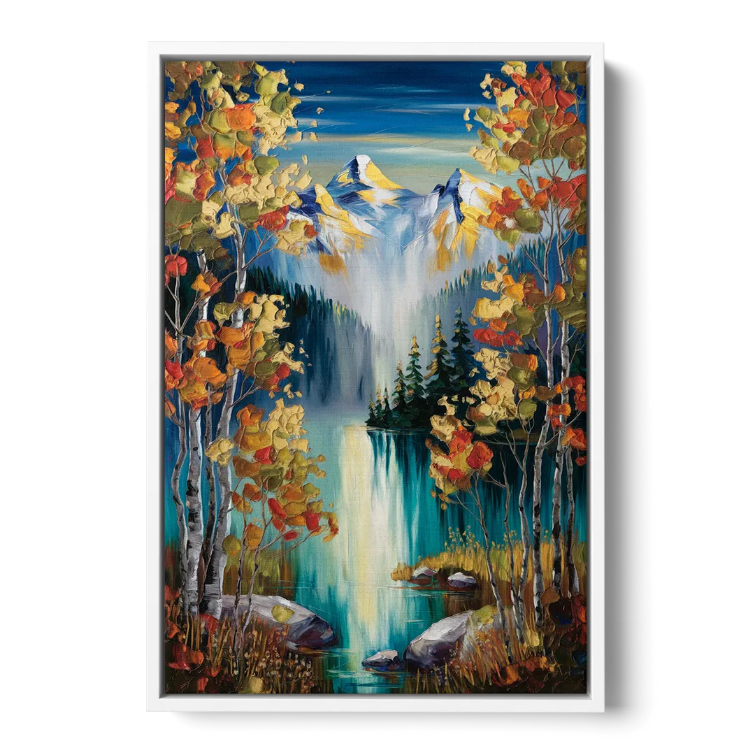 Aspen Alpine Serenity Front - White Canvas Wall Art