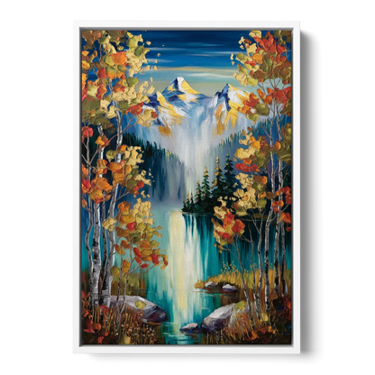 Aspen Alpine Serenity Front - White Canvas Wall Art