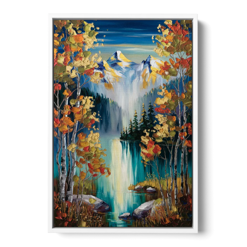 Aspen Alpine Serenity Front - White Canvas Wall Art