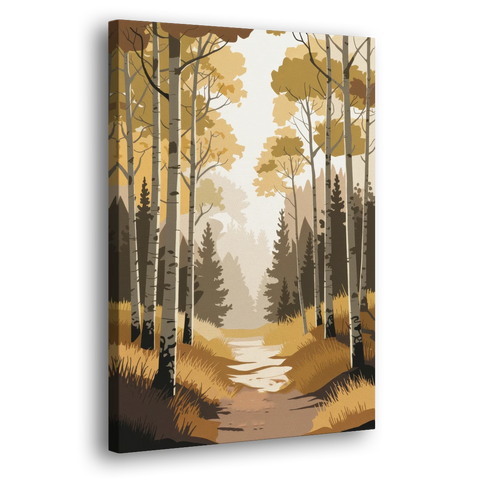 Aspen Dreamy Forest - Canvas Wall Art - Side