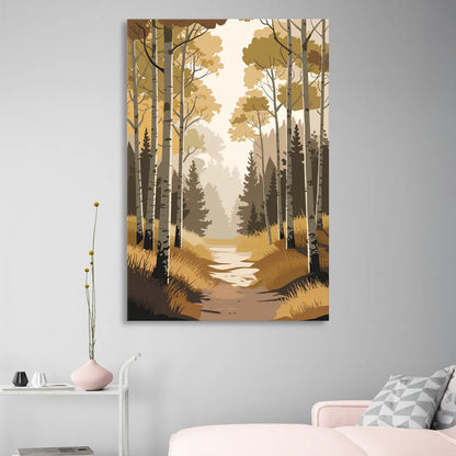 Aspen Dreamy Forest Sitting Room - Canvas Wall Art