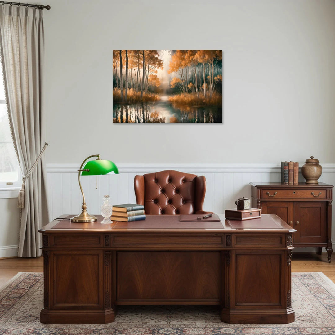 Aspen Forest Reflections - Canvas Wall Art - Office - 36x24