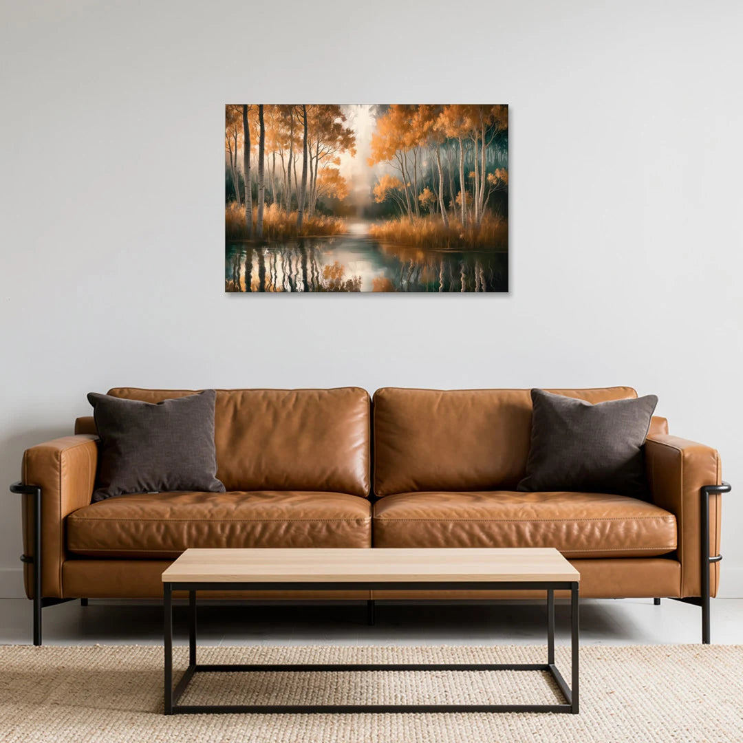 Aspen Forest Reflections - Canvas Wall Art - Sofa - 36x24