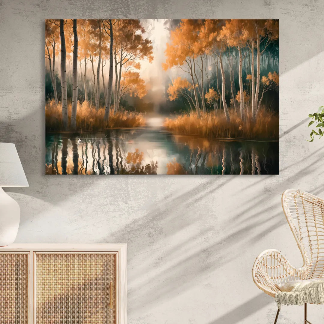 Aspen Forest Reflections Living Room - Canvas Wall Art