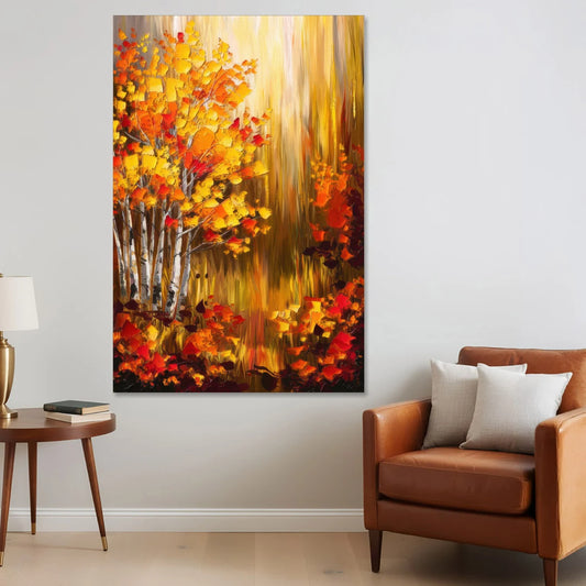 Aspen Forest in Autumn - Canvas Wall Art - Sofa - 40x60