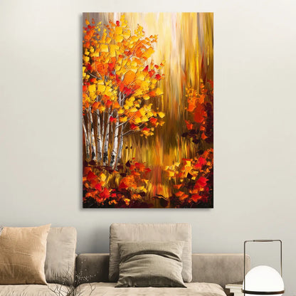 Aspen Forest in Autumn Sitting Room - Canvas Wall Art