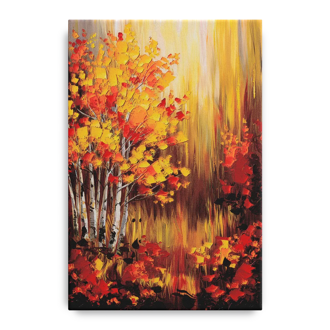 Aspen Forest in Autumn Front - Canvas Wall Art