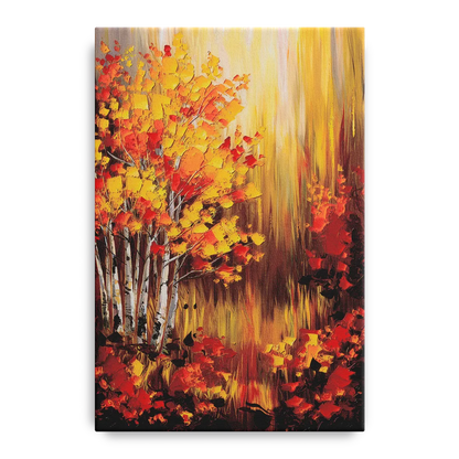 Aspen Forest in Autumn Front - Canvas Wall Art