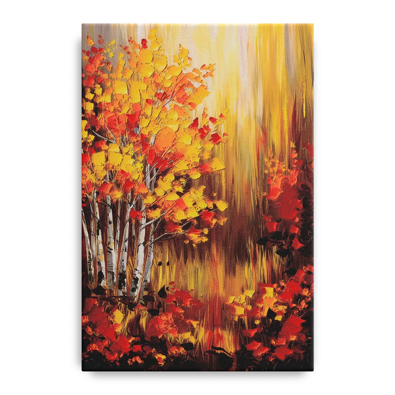 Aspen Forest in Autumn Front - Canvas Wall Art