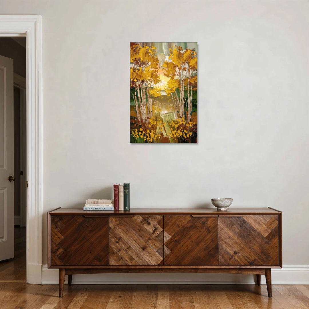 Aspen Golden Trees - Canvas Wall Art - Coffee Table - 24x36