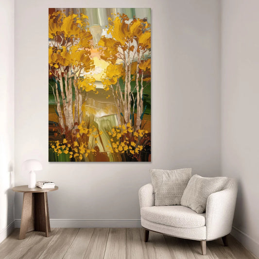Aspen Golden Trees - Canvas Wall Art - Sofa - 40x60