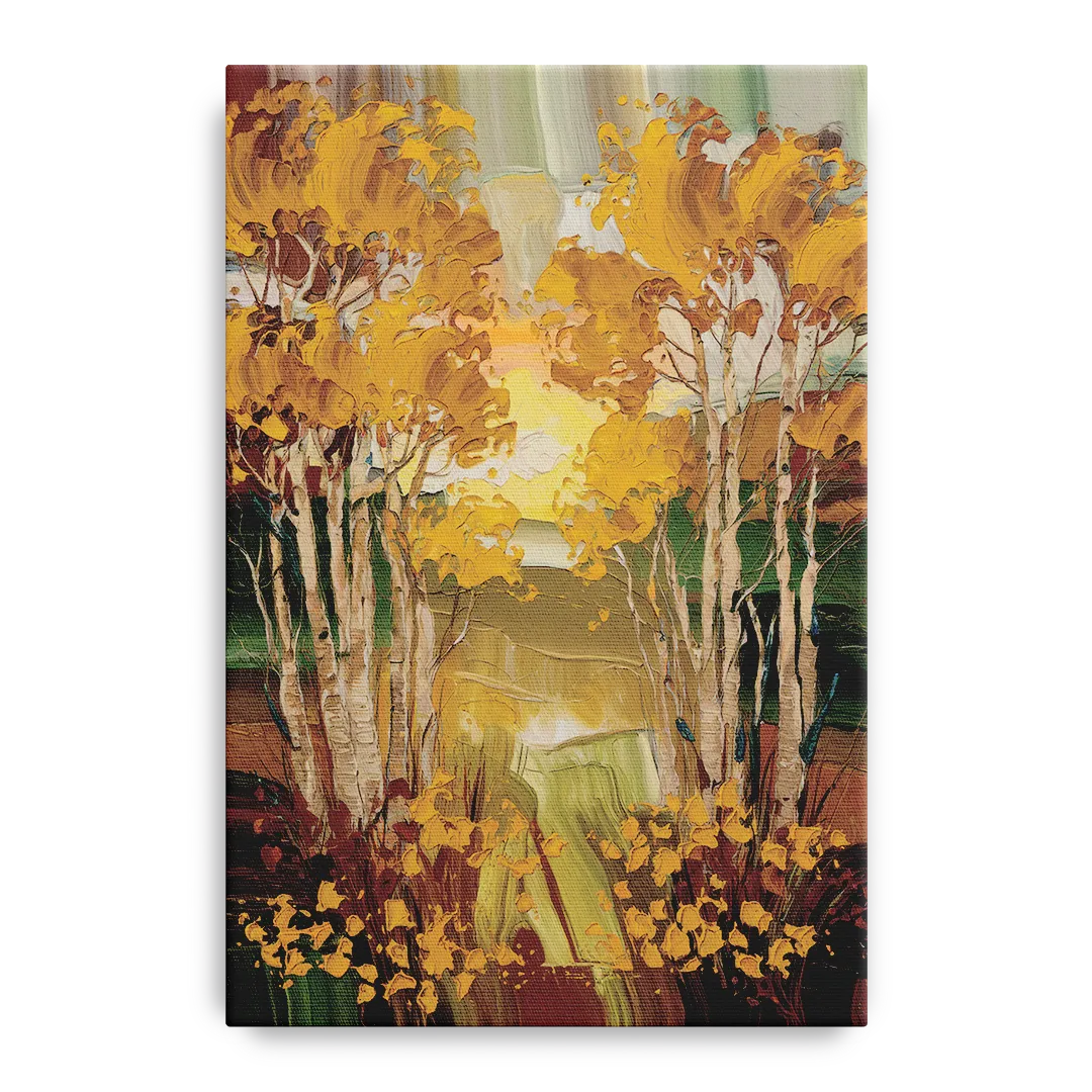 Aspen Golden Trees Front - Canvas Wall Art