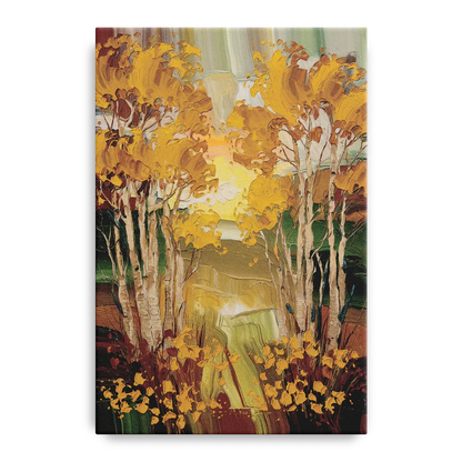 Aspen Golden Trees Front - Canvas Wall Art