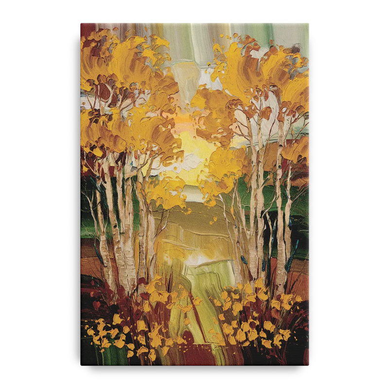 Aspen Golden Trees Front - Canvas Wall Art
