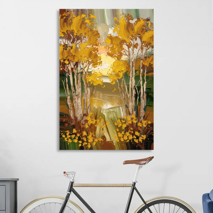 Aspen Golden Trees Sitting Room - Canvas Wall Art