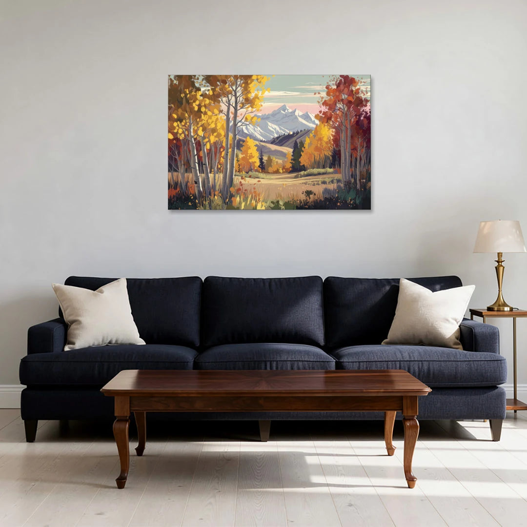 Aspen Majestic Landscape - Canvas Wall Art - Sofa - 36x24