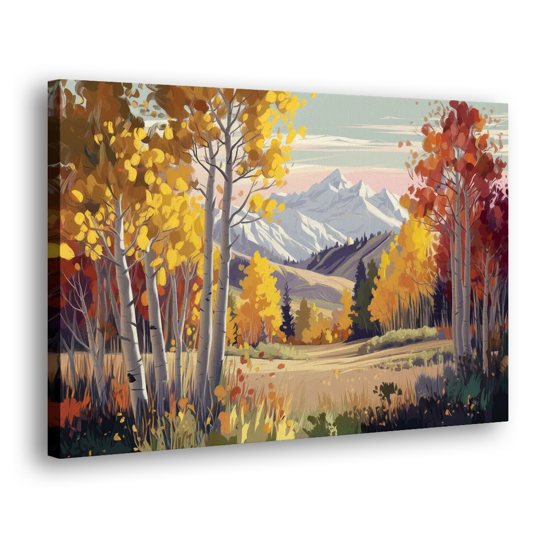 Aspen Majestic Landscape Side - Canvas Wall Art