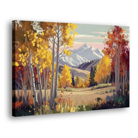 Aspen Majestic Landscape Side - Canvas Wall Art