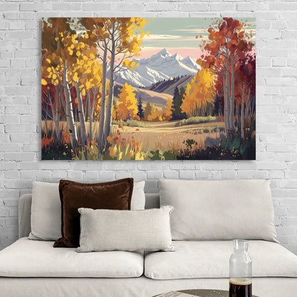 Aspen Majestic Landscape Sitting Room - Canvas Wall Art