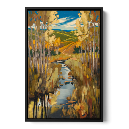 Aspen Nature Escape Front - Black Canvas Wall Art