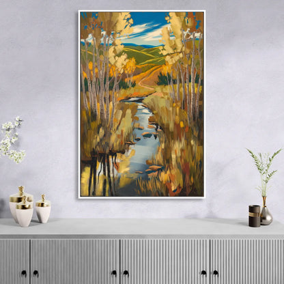 Aspen Nature Escape Sitting Room - White Canvas Wall Art