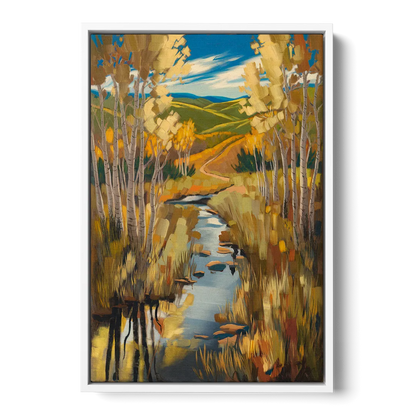Aspen Nature Escape Front - White Canvas Wall Art