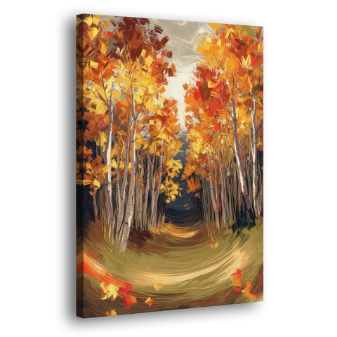 Aspen Quaking Leaves - Canvas Wall Art - Side