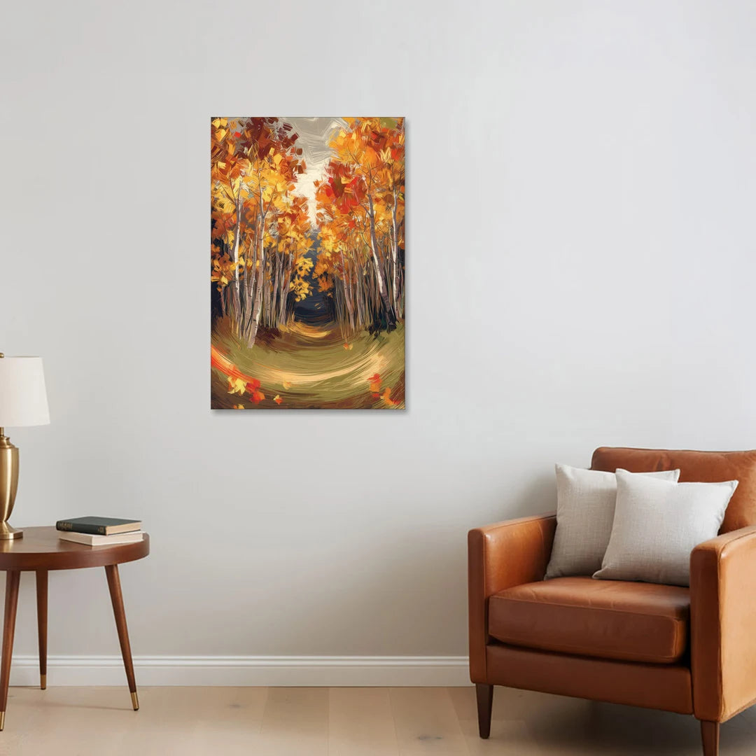 Aspen Quaking Leaves - Canvas Wall Art - Sofa - 24x36