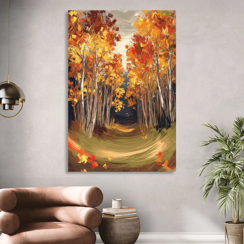 Aspen Quaking Leaves Sitting Room - Canvas Wall Art