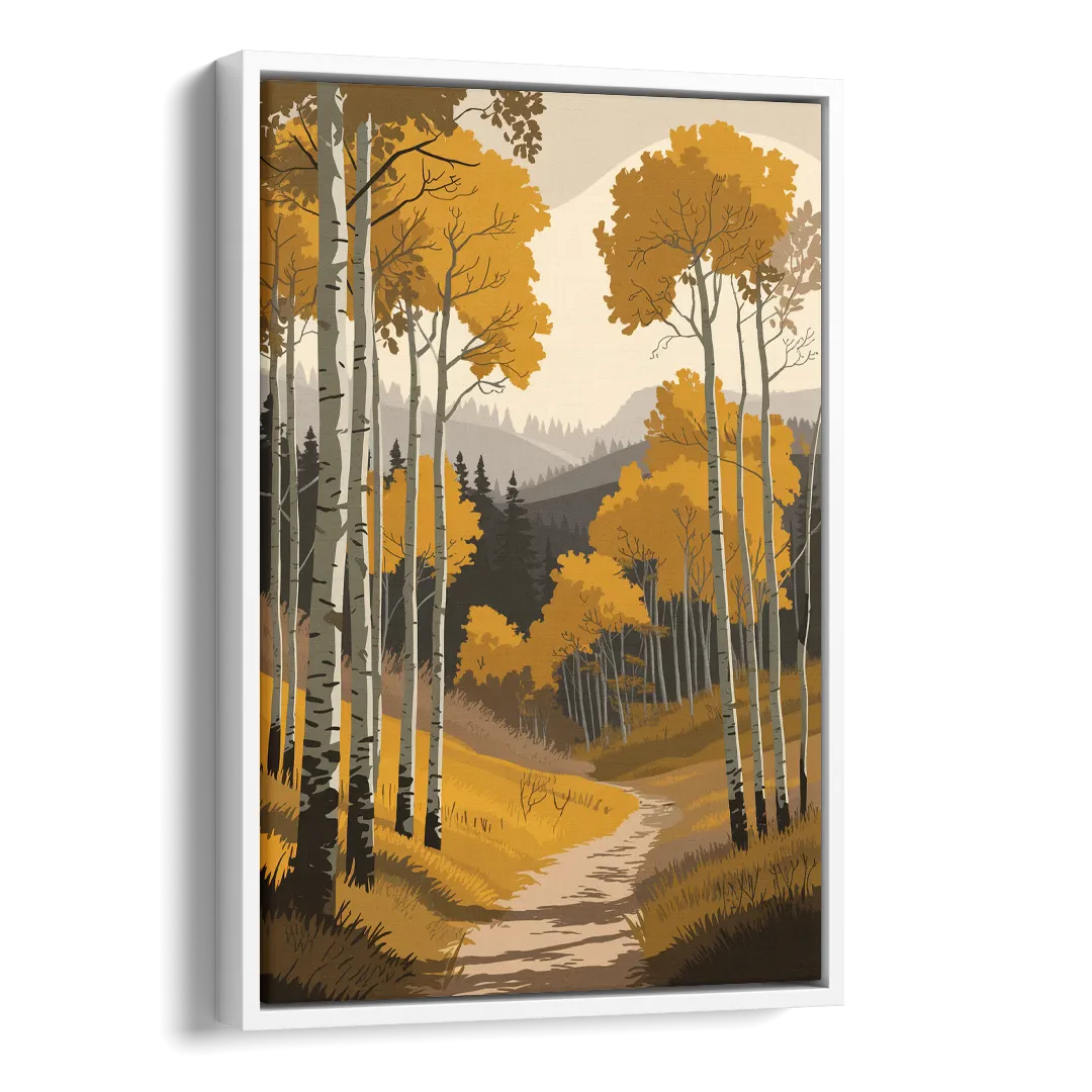 Aspen Rustic Charm Side - White Canvas Wall Art