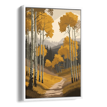 Aspen Rustic Charm Side - White Canvas Wall Art