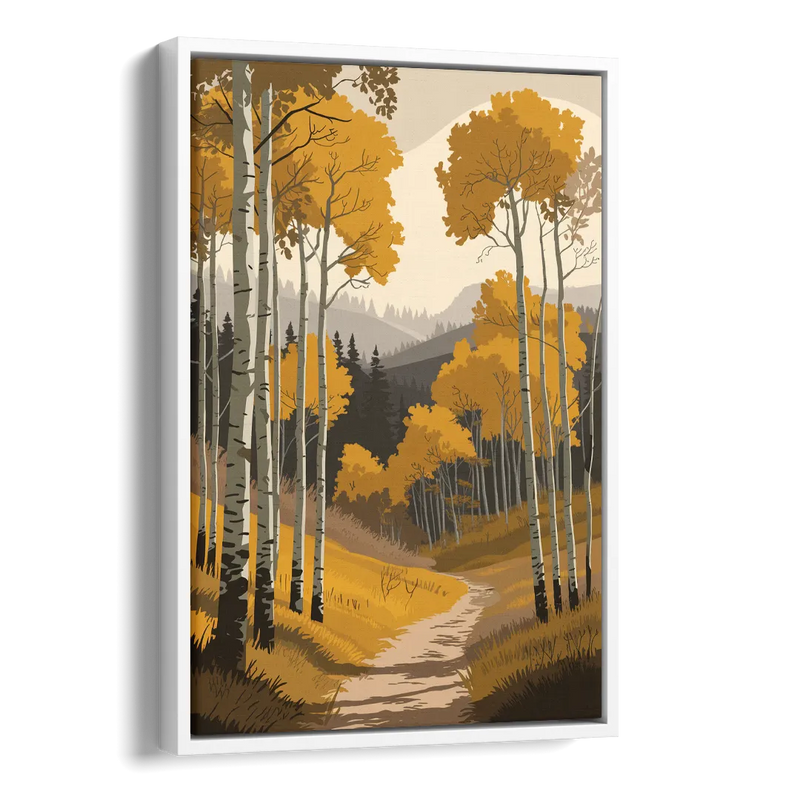 Aspen Rustic Charm Side - White Canvas Wall Art