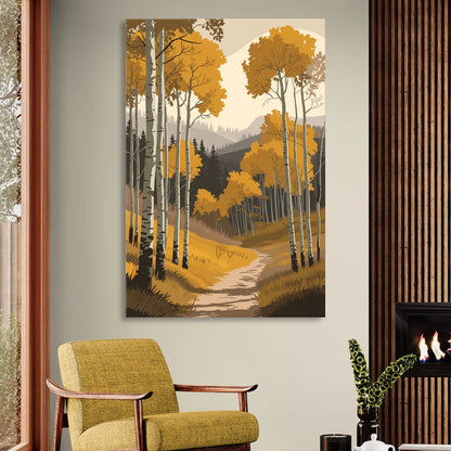 Aspen Rustic Charm Sitting Room - Canvas Wall Art