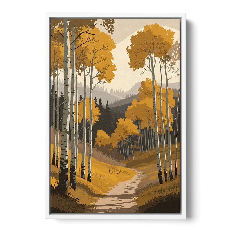 Aspen Rustic Charm Front - White Canvas Wall Art