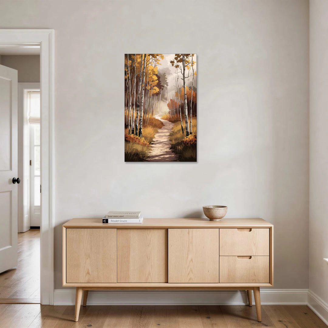 Aspen Serene Forest Path - Canvas Wall Art - Coffee Table - 24x36