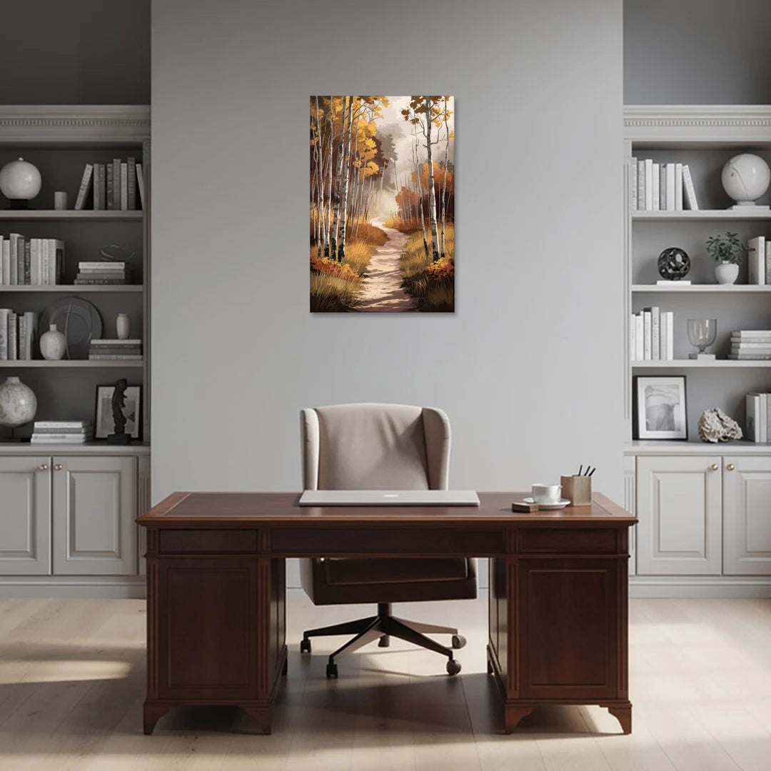 Aspen Serene Forest Path - Canvas Wall Art - Office - 24x36