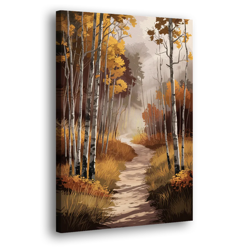Aspen Serene Forest Path - Canvas Wall Art