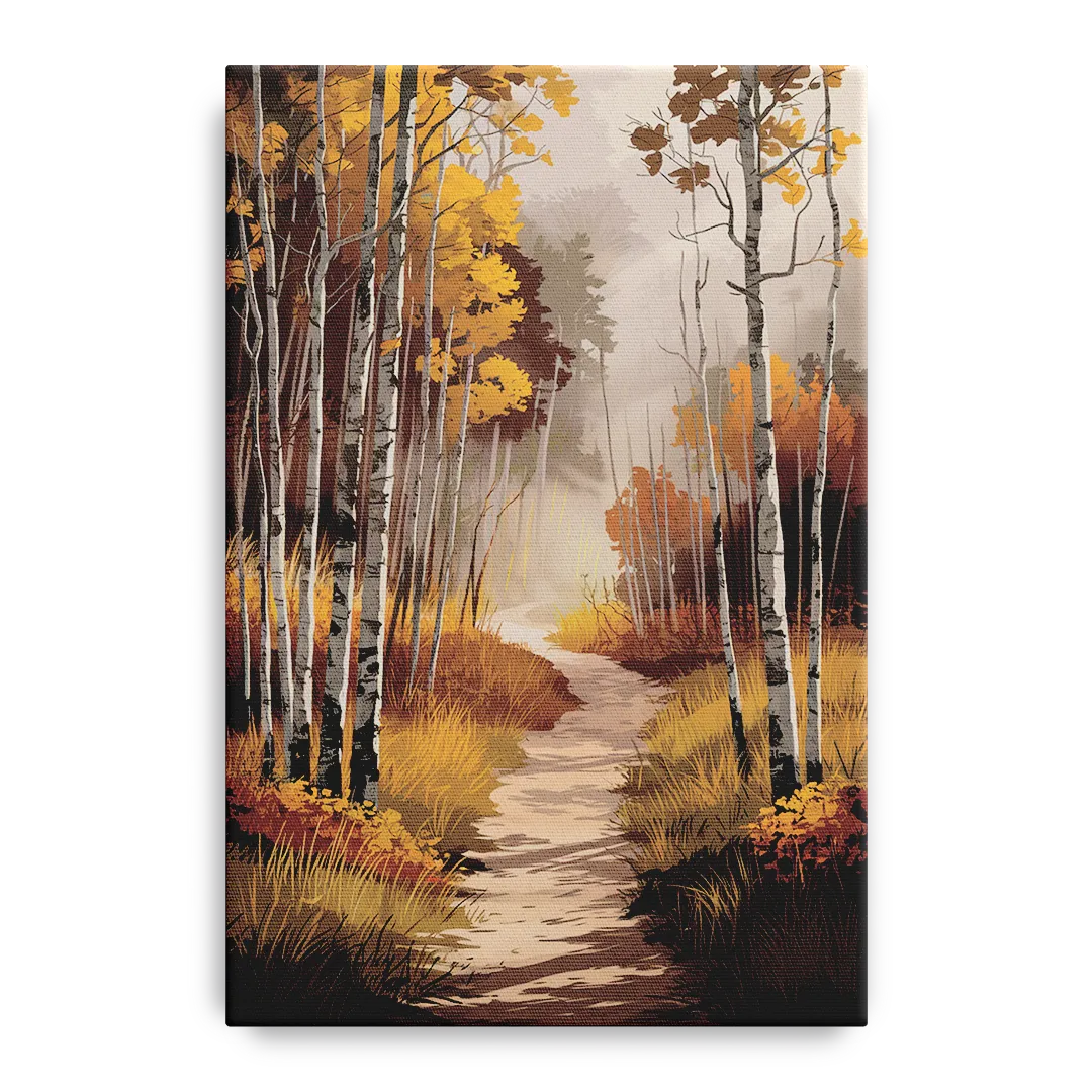 Aspen Serene Forest Path Front - Canvas Wall Art