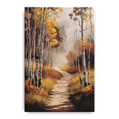 Aspen Serene Forest Path Front - Canvas Wall Art