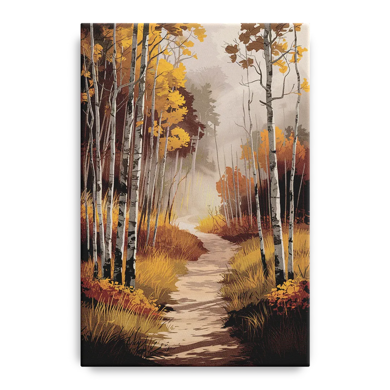 Aspen Serene Forest Path Front - Canvas Wall Art