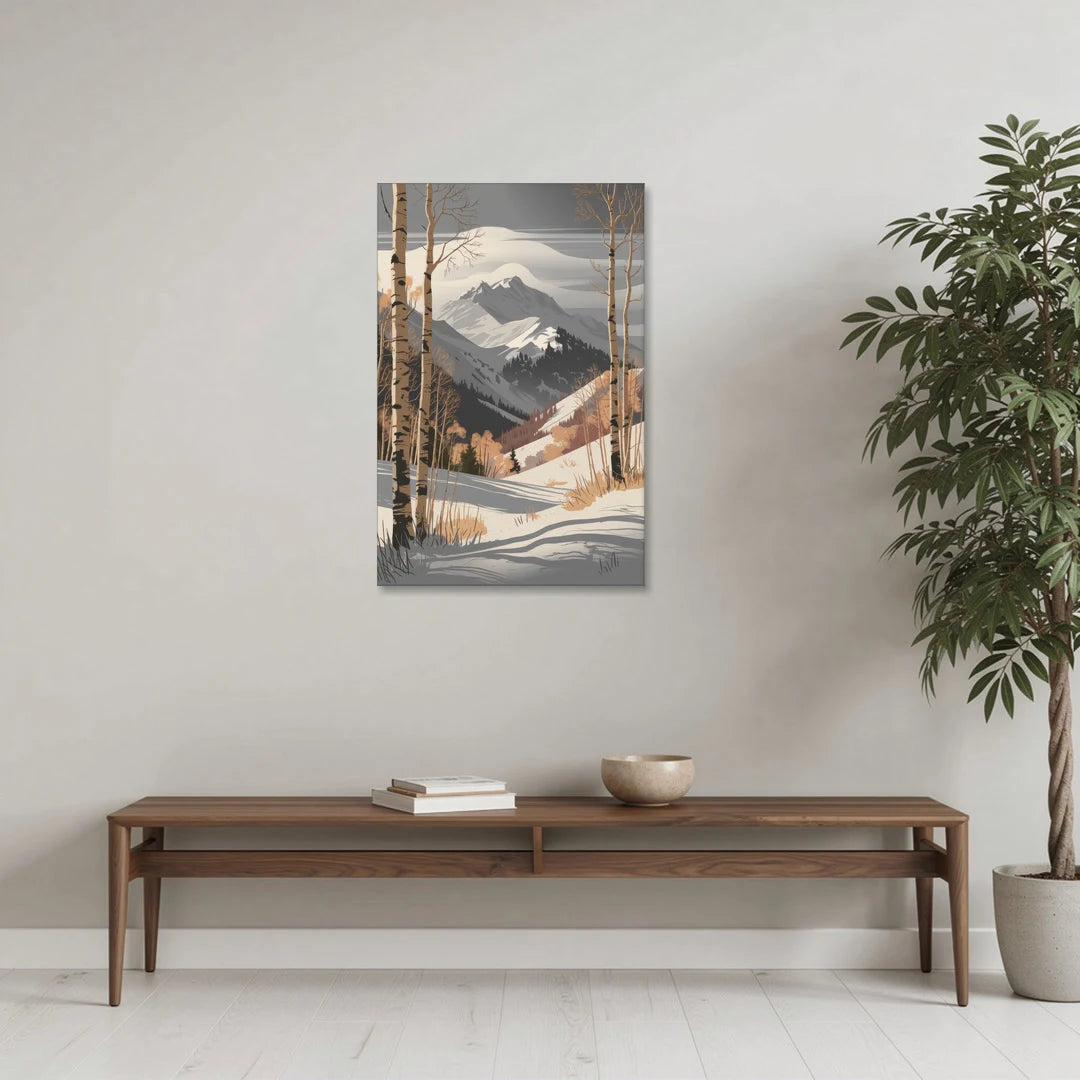 Aspen Snowy Peaks - Canvas Wall Art - Coffee Table - 24x36