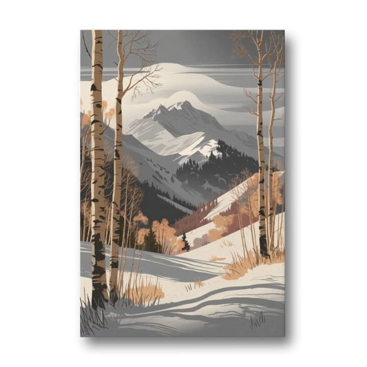 Aspen Snowy Peaks - Canvas Wall Art - Front