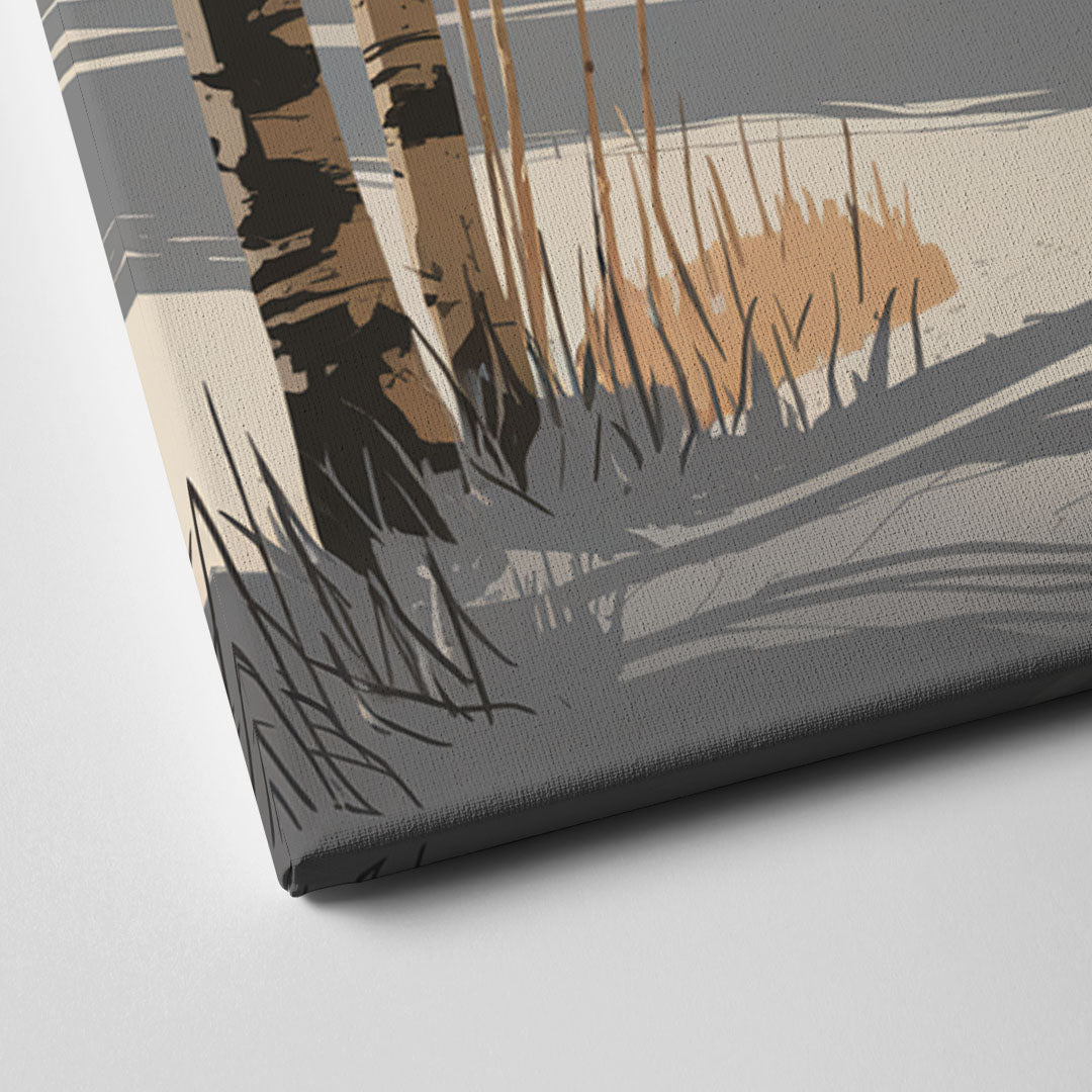 Aspen Snowy Peaks Canvas Close Up