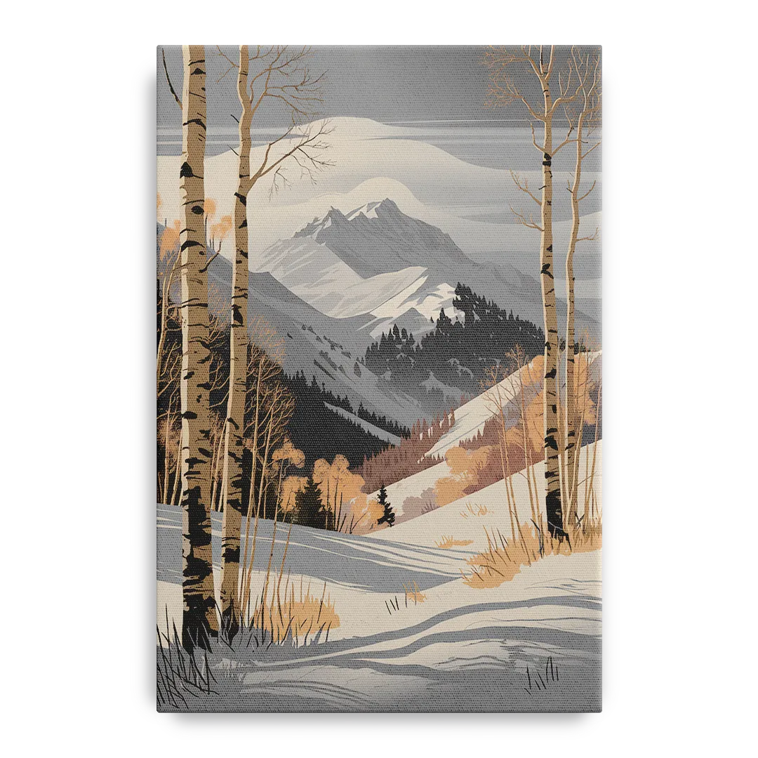 Aspen Snowy Peaks Front - Canvas Wall Art